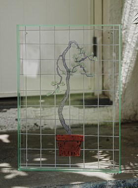 放青松亚克力客餐厅挂画装饰画
