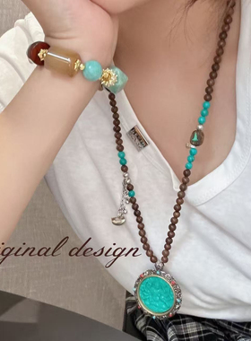 扎基拉姆藏式吊坠项链复古个性时尚大气民族风百搭显白吊坠项链