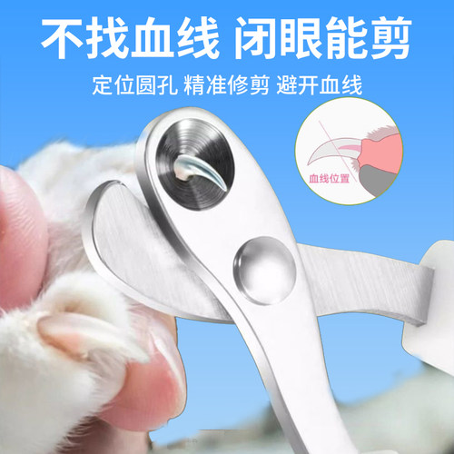 宠维森猫指甲剪圆孔指甲刀小猫咪指甲钳专用宠物用品神器猫爪盲剪 - 图1