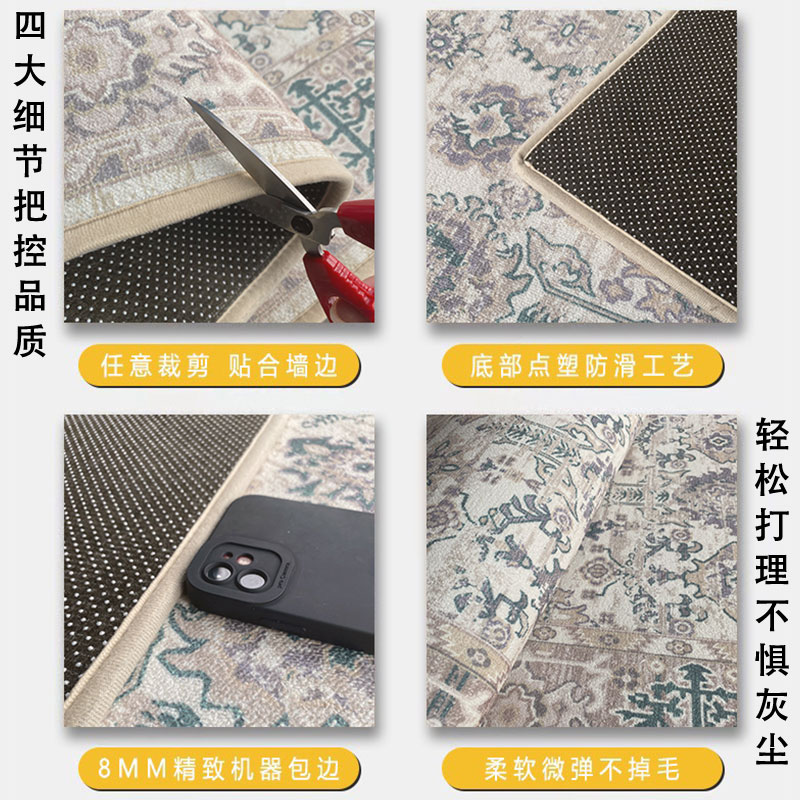 定制高端入户门地垫可裁剪门垫美式复古进门玄关脚垫门口地毯家用