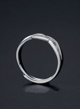 刻字单身食指环925925纯银简约