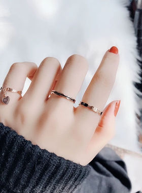 戒指轻奢钛钢日式轻奢