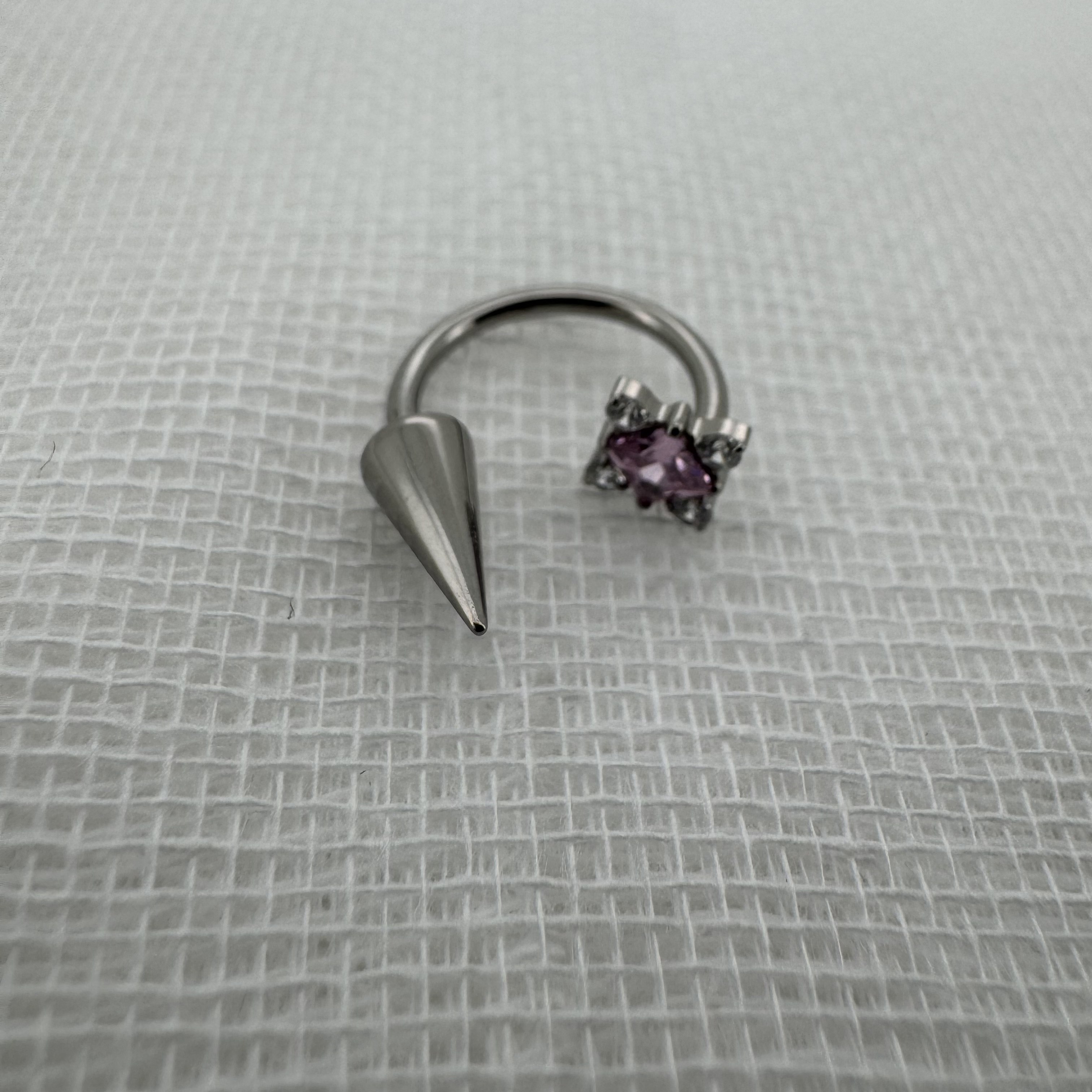 唇环钛合金马蹄环耳骨环耳环M0.9牙口内螺旋CZQY 100162,淘宝优惠券,粉丝福利购,淘宝优惠卷