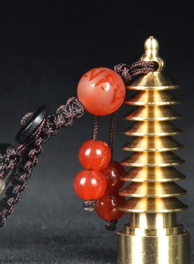 速发中式黄昌扣铜昌笔文挂件文挂绳可拆