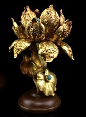 速发八供朵玛食子摆油花家用佛前藏式佛具花与果纯铜供佛桌面酥件