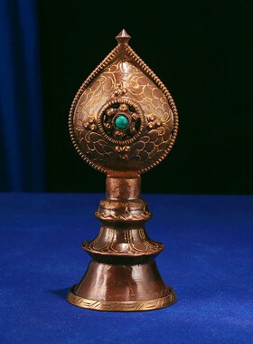 速发尼泊尔紫铜鎏金雕三八吉祥曼扎茶罗花盘七供曼扎十家用摆件