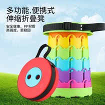 Portable Rainbow Telescopic Stool Folding Home Bench Queuing Bench Light Plastic Stool Outdoor Fishing Bench Casual Stool