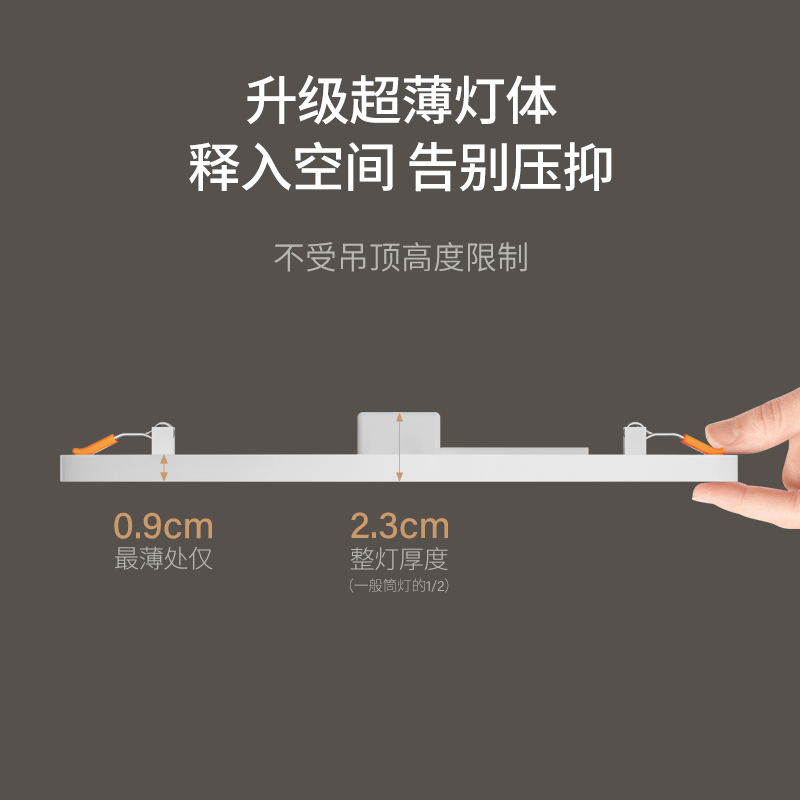 led筒灯嵌入式超薄射灯孔灯家用6寸圆形客厅自由开孔玄关吊顶洞灯