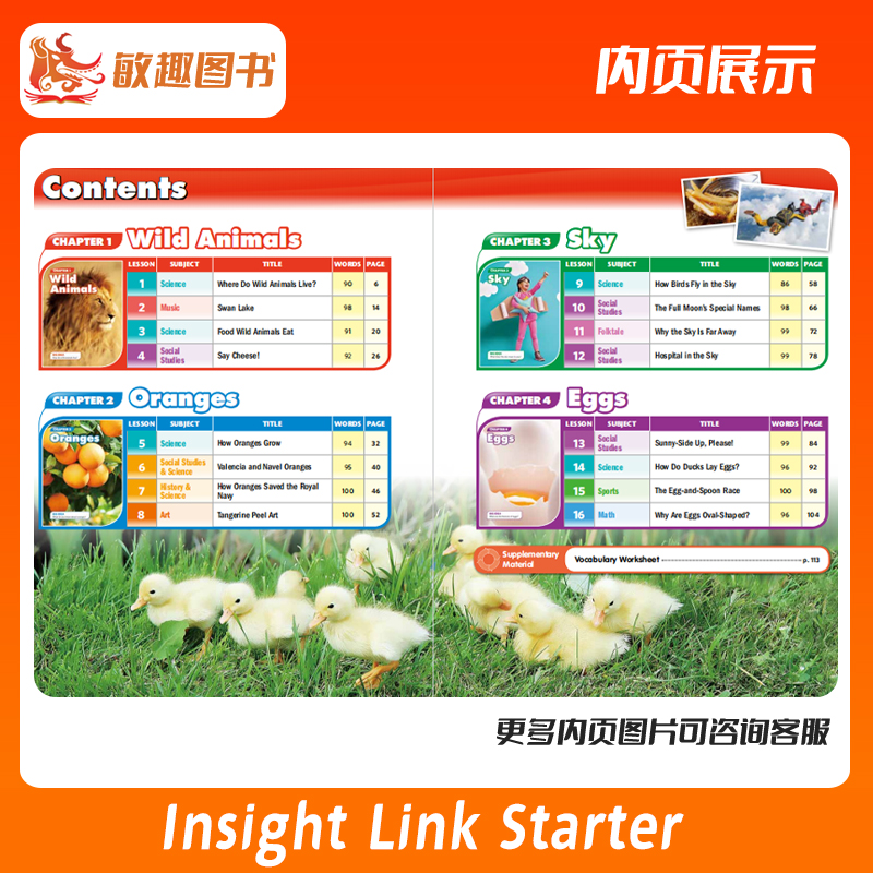 原版少儿9-10岁英语阅读初阶 Insight Link Starter 跨学科综合阅读教材 少儿英语STEAM阅读专项教材 寒暑假班课程 书+练习册 - 图2