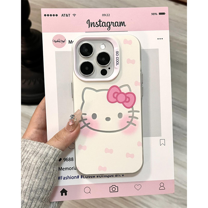 少女可爱Kitty适用苹果14promax手机壳iPhone13超火ins12高级11女13pro新款16plus小众创意15全包防摔手机套