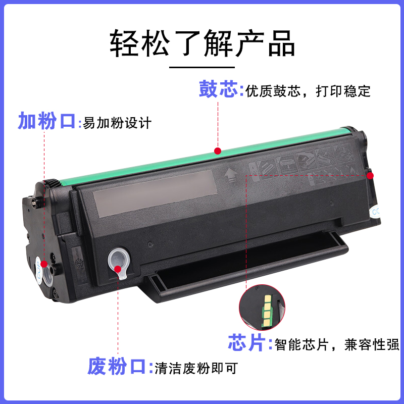 耀晋适用Pantum奔图M6506W/NW硒鼓易加粉P2506 PD206 PC216 M6506墨粉盒P2506W M6556N M6606N NT206C墨粉仓 - 图2