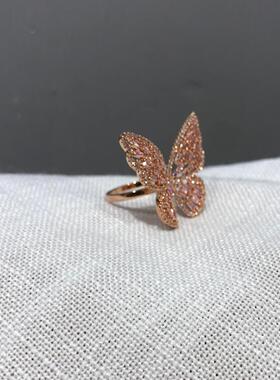 俄罗斯585紫金戒指女款轻奢精致礼物时尚简约复古高端小众设计感