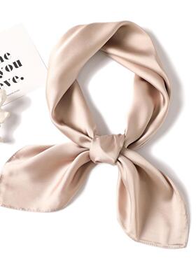 Striped imitation silk scarf 90cm women scarf 条纹仿丝巾90cm