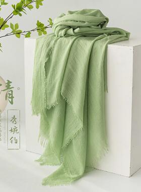 cotton and linen scarf women silk scarf 围巾女丝巾披肩头巾