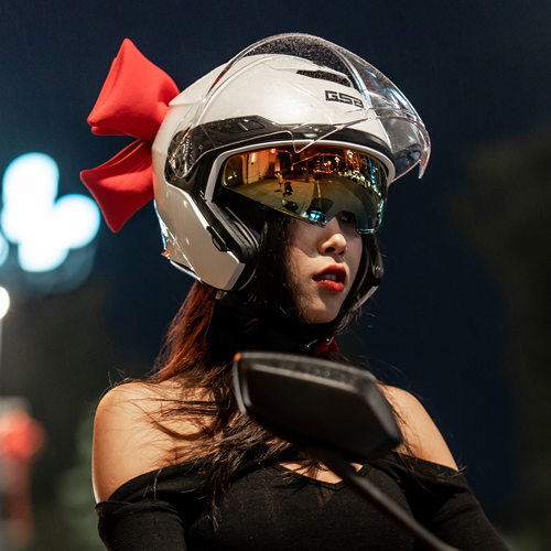 gsb263头盔半盔摩托车双镜片四分之三头盔男夏季通风新国标3C认证 - 图2