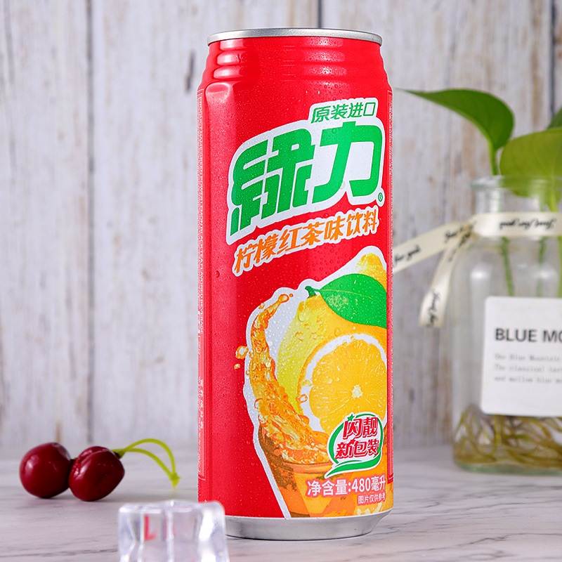 中国台湾味丹绿力果味饮料柠檬茶/芒果/葡萄汁饮品490ml/24支/箱