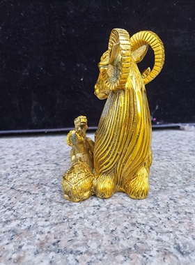 纯铜羊福禄寿三羊三阳开泰家居古玩饰品桌面动物摆件