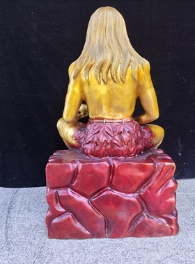 纯铜女娲娘娘黄铜伏羲大帝铜像人王八卦祖师娘娘家居桌面摆件