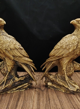 纯铜老鹰办公室装饰工艺品大展宏图雄鹰家居饰品摆设商务送礼摆件