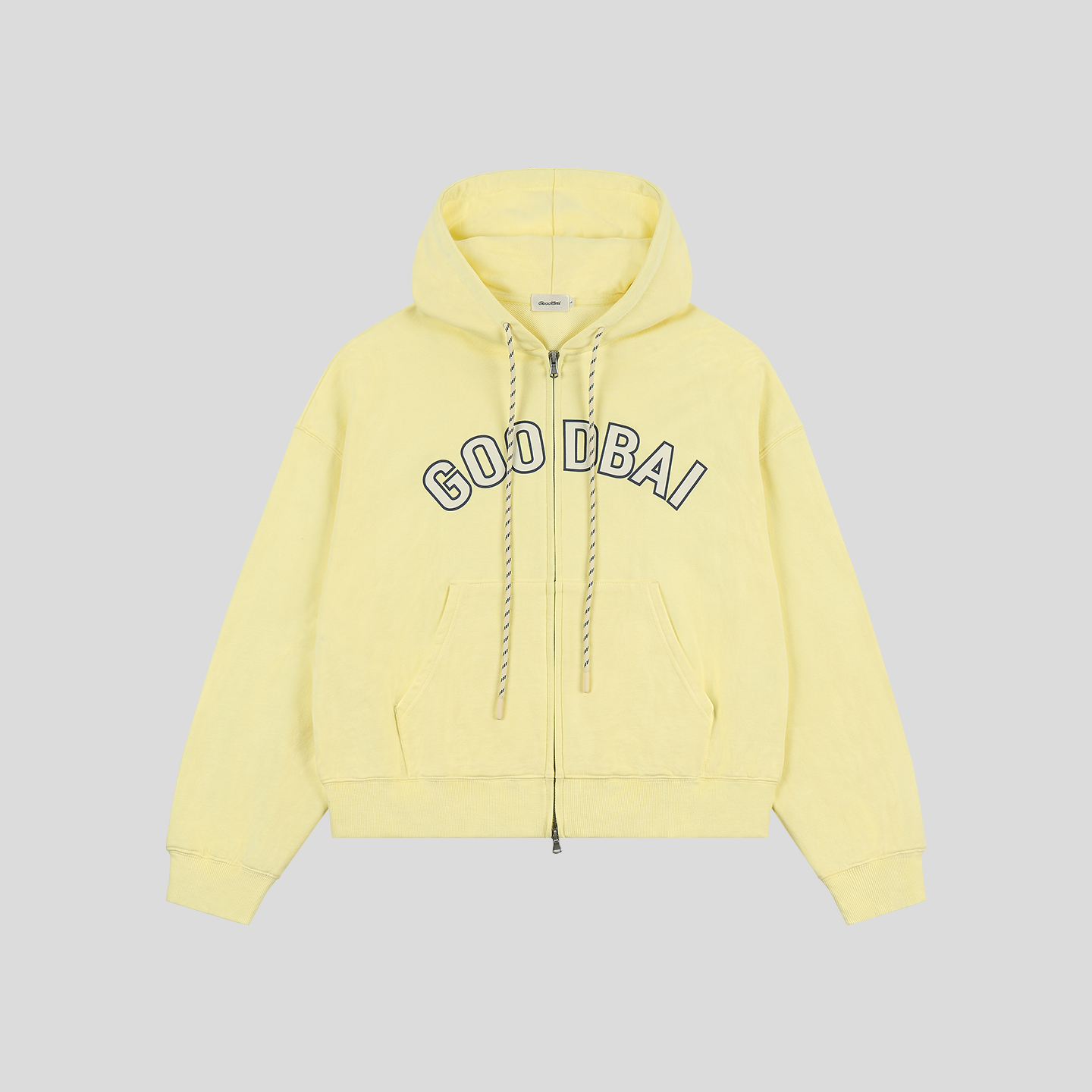 GOODBAI新款撞色logo印花oversize休闲连帽拉链卫衣外套男女同款,淘宝优惠券,粉丝福利购,淘宝优惠卷
