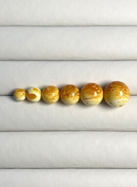 天然二代琥珀蜜蜡奶咖千