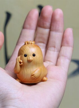 崖柏Q版十二生肖手把件