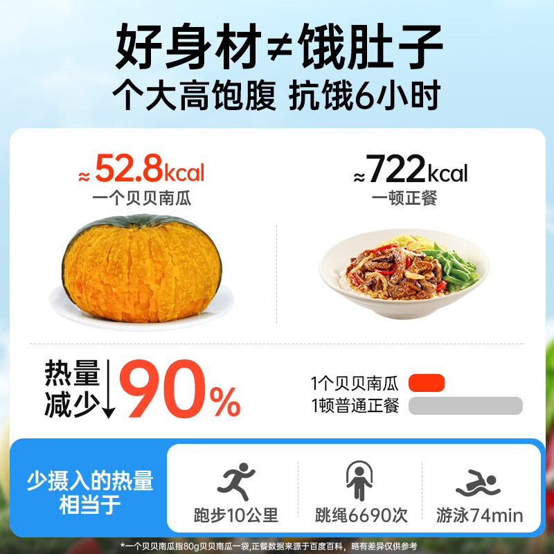 贝贝南瓜粉糯板栗南瓜饱腹健身减低脂肥餐代餐主食即食早餐食品
