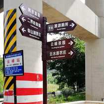 Vertical outdoor anti-rust guide card scenic area Park Net Red marking card identification of road signs Road signs