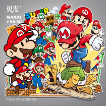 Belight Mario suitcase sticker large whole sheet Paste Skateboard Guitar Contained Suitcase Stickup Wall Wardrobe Doors and windows Decorative Sticker Waterproof