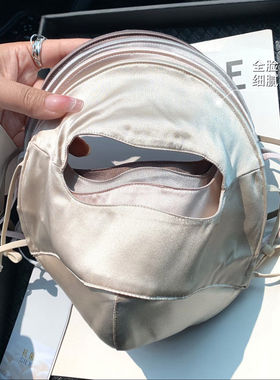 桑蚕丝全脸防晒面罩开车骑车