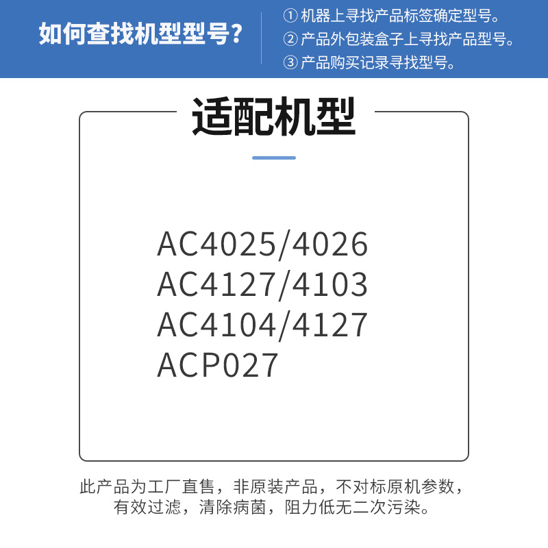 适配飞利浦空气净化器滤芯AC4025/4026/4127 P 4103/04/27过滤网 - 图0