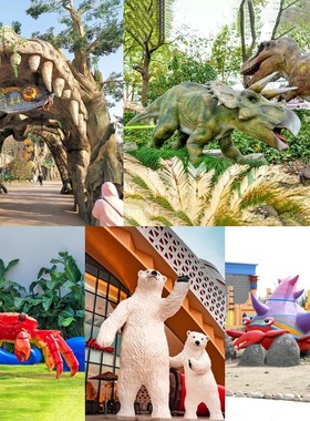 园林铁艺动物摆件发光玻璃钢雕塑