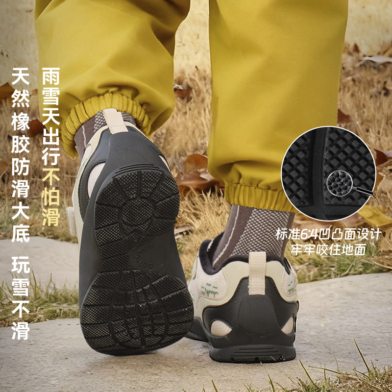 雪娃娃冬季限定新品圣诞树系列加绒儿童鞋户外运动鞋学步机能鞋 - 图2