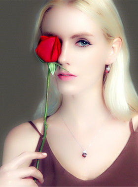 韩版爱心项链简约镶锆石皇冠桃心吊坠锁骨链多色可选饰品项链铜其