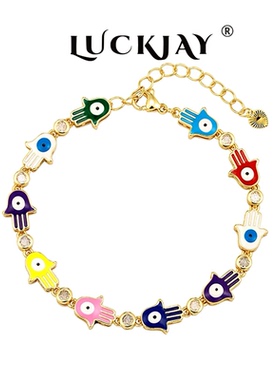 LUCKJAY彩色情侣多巴胺手链嘻哈