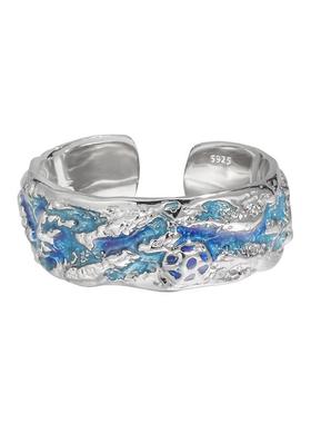 LUCKJAY纯银冰川戒指男女同款潮