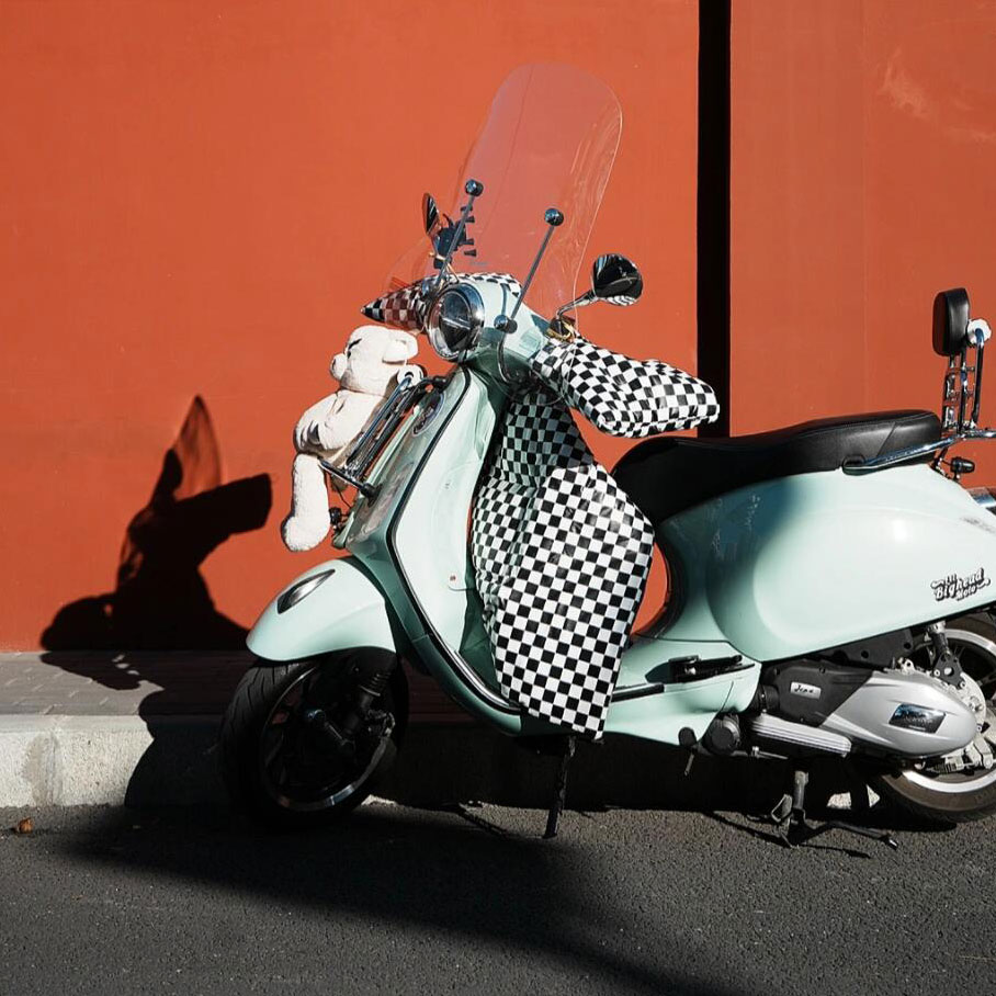 踏板摩托车挡风被分体电动车挡风被冬季天防风罩加绒加厚防水防寒 - 图3