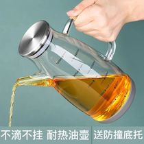 Loading Oil Seal Tank High Boron Silicone Oil Pot Glass Loaded Soy Sauce Vinegar Sauce Bottle Not Hanging Oil Bottle Domestic Kitchen Oil Storage Pot