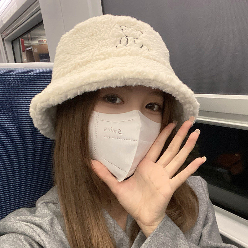 帽子女冬季渔夫帽韩版保暖冷帽可爱羊羔毛泰迪绒百搭显脸小盆帽潮,淘宝优惠券,粉丝福利购,淘宝优惠卷