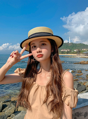 海边度假草帽女防晒遮阳帽夏季