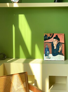 网红《喝酒吧的人》毕加索餐厅北欧装饰画苦艾酒软装抽象简约油画