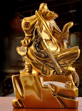 速发关公像供爷神像家用客厅办公室招财关公摆件武财神关二奉镇宅