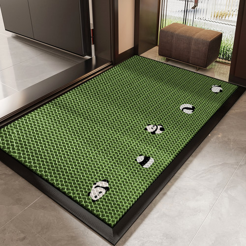 2025新款入户门地垫弹力丝玄关大门口进门脚垫子加厚防滑除尘地毯 - 图1