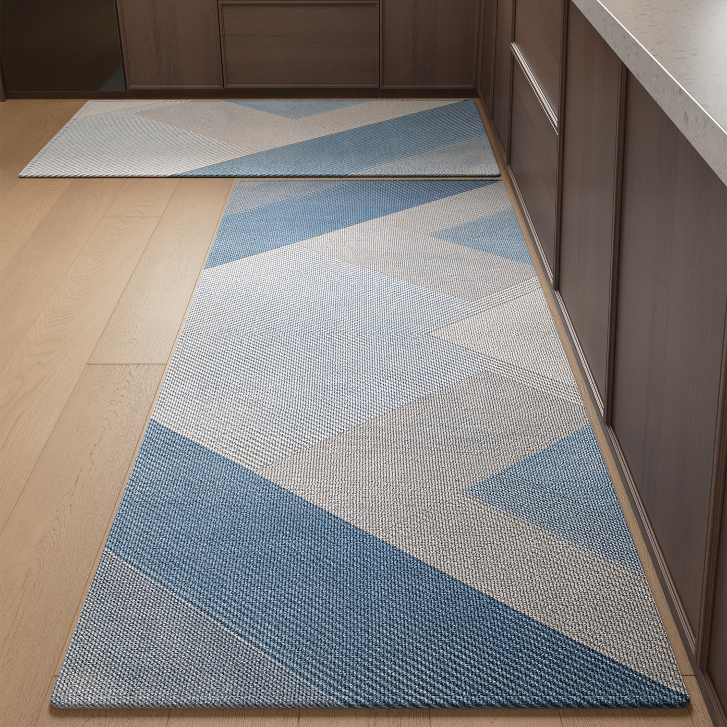 Kitchen strip floor mat Belgian velvet carpet light luxury high-end sense long home restaurant door non-slip wear-resistant foot mat