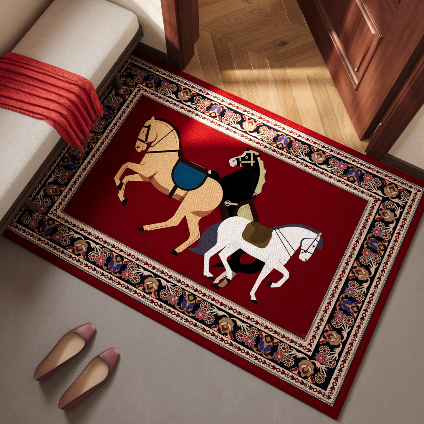 入户门地垫马年玄关大门口进门脚垫2026新款喜庆新年室内防滑地毯,淘宝优惠券,粉丝福利购,淘宝优惠卷