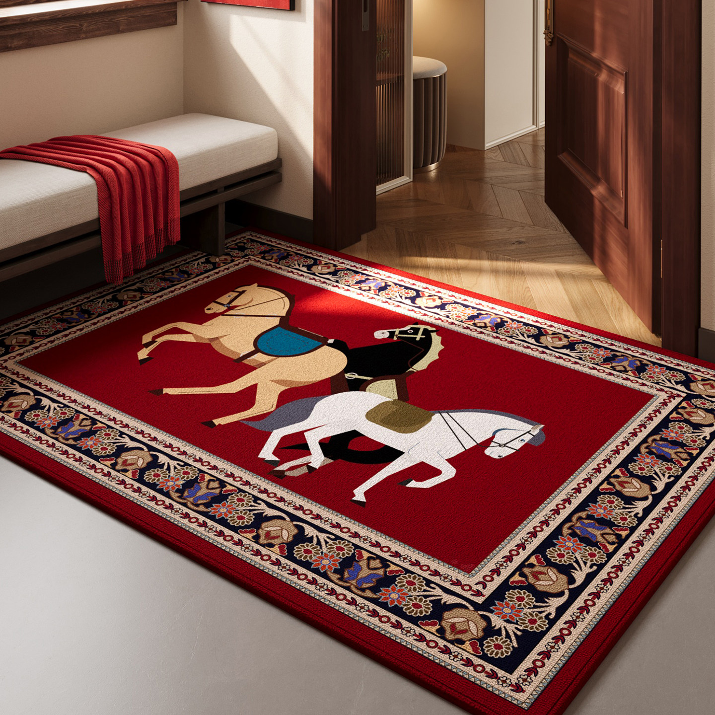 入户门地垫马年玄关大门口进门脚垫2026新款喜庆新年室内防滑地毯,淘宝优惠券,粉丝福利购,淘宝优惠卷