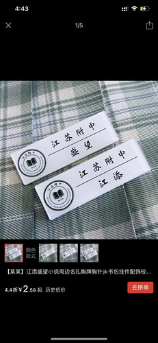 【某某】江添盛望小说周边名扎胸牌胸针jk书包挂件配饰校徽定制in - 图1