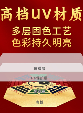 太极八卦镜家用贴纸门贴