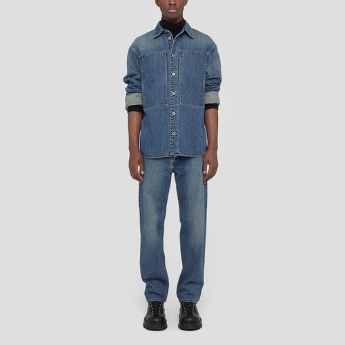 【甄选折扣】JIL SANDER+ 秋冬男士 棉质长袖牛仔衬衫 - 图0