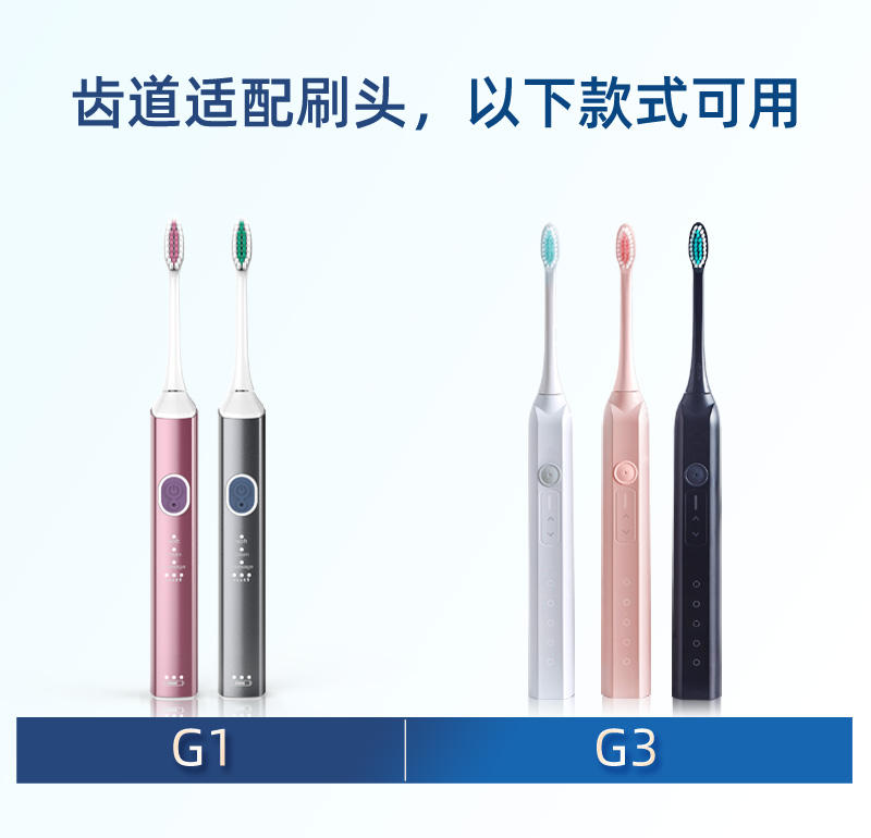 皓卫适配teez齿道G3电动牙刷头G1/Teeth Road/T1-1/K5s-1/A8拜尔 - 图0